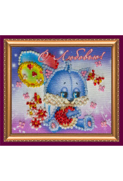 Bead Embroidery Magnet Kit "Rabbits love"