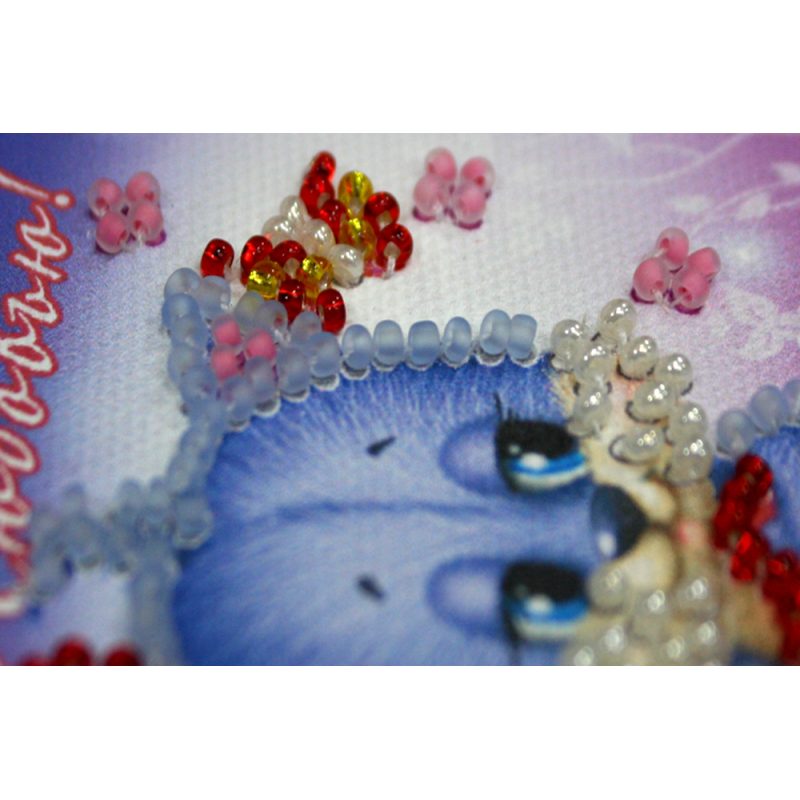 Bead Embroidery Magnet Kit "Rabbits love"