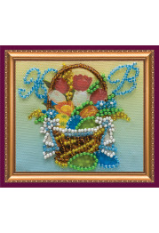 Bead Embroidery Magnet Kit "Easter basket – 4"