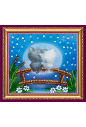 Bead Embroidery Magnet Kit "Moon cats"