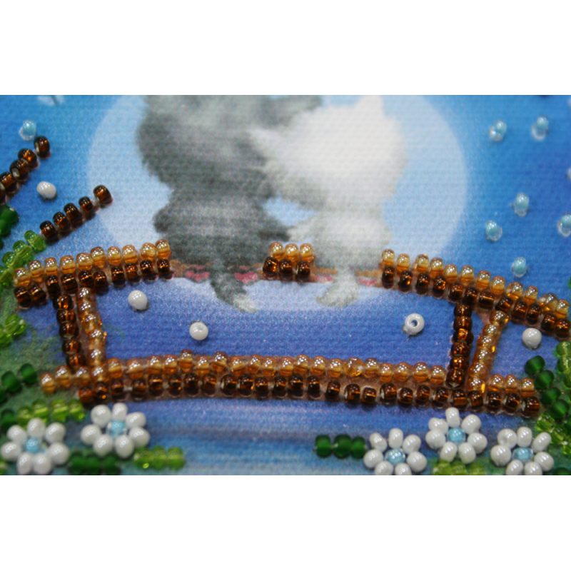 Bead Embroidery Magnet Kit "Moon cats"