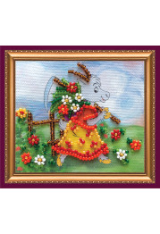 Bead Embroidery Magnet Kit "Hay-harvest"