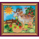Bead Embroidery Magnet Kit "Goat and cole"