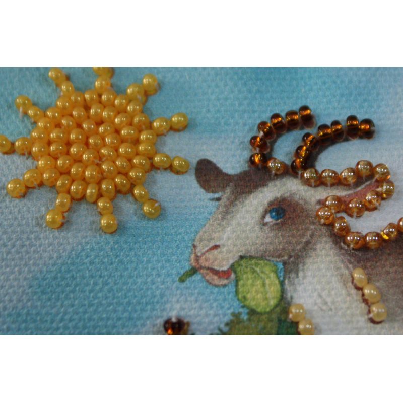 Bead Embroidery Magnet Kit "Goat and cole"