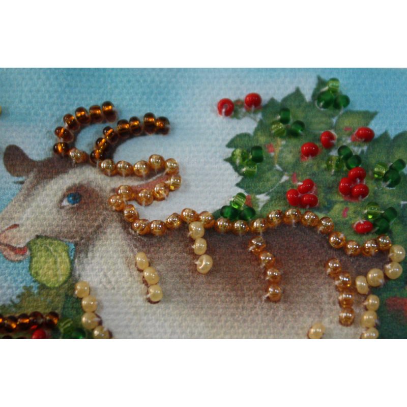 Bead Embroidery Magnet Kit "Goat and cole"