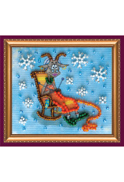 Bead Embroidery Magnet Kit "Goat crocheter"