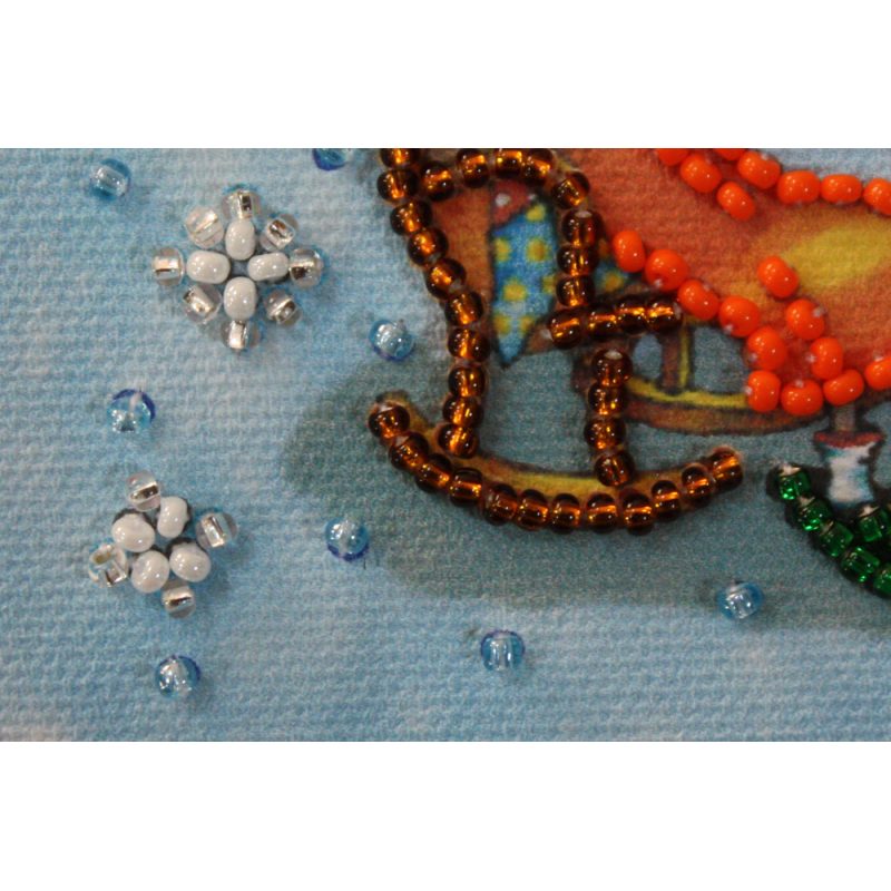 Bead Embroidery Magnet Kit "Goat crocheter"