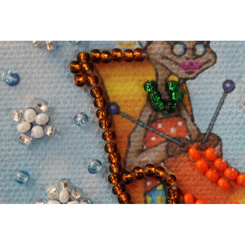Bead Embroidery Magnet Kit "Goat crocheter"