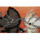 Bead Embroidery Magnet Kit "Fly with cats"
