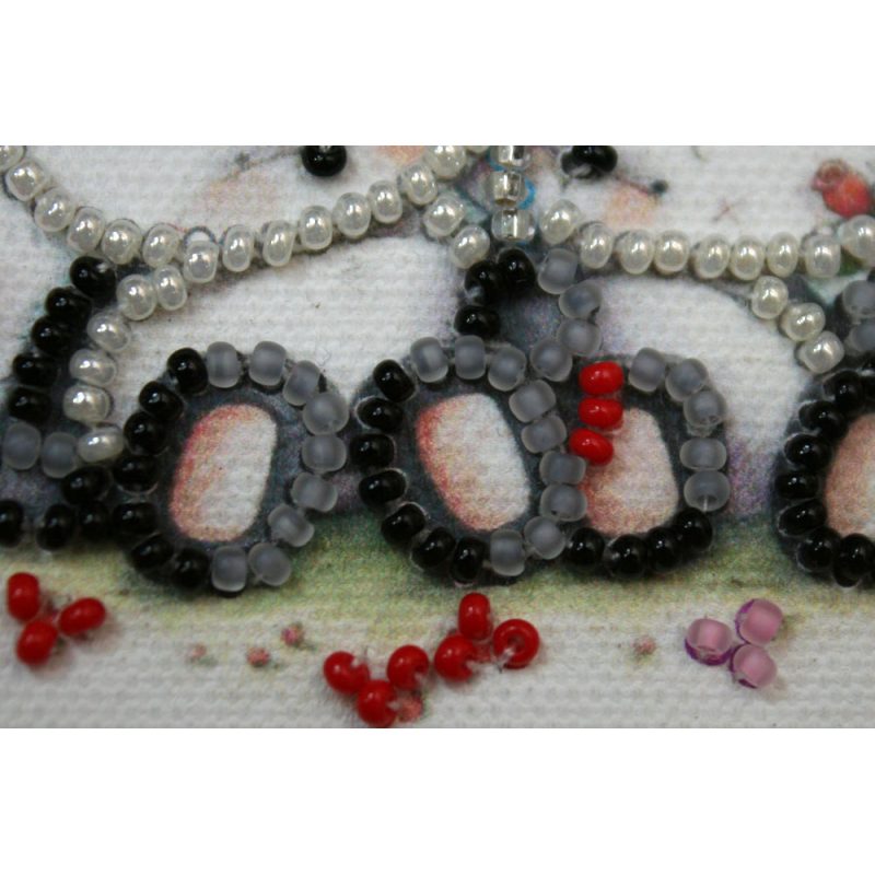 Bead Embroidery Magnet Kit "Bears under umbrella"