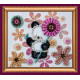 Bead Embroidery Magnet Kit "Bear and flowers"