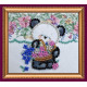 Bead Embroidery Magnet Kit "Bear and Forget-me-not"