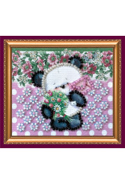 Bead Embroidery Magnet Kit "Bear and Camomiles"