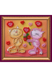 Bead Embroidery Magnet Kit "I love you"