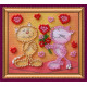Bead Embroidery Magnet Kit "I love you"