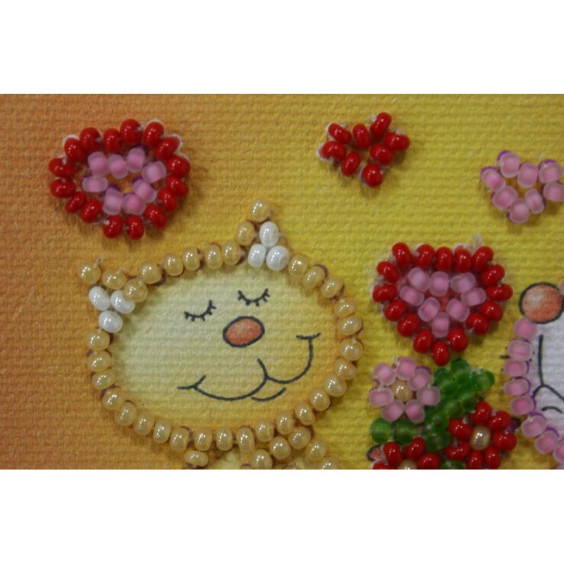 Bead Embroidery Magnet Kit "I love you"
