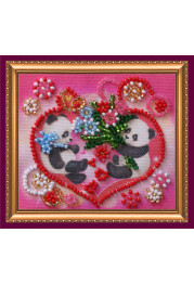 Bead Embroidery Magnet Kit "Saint Valentine's Day"