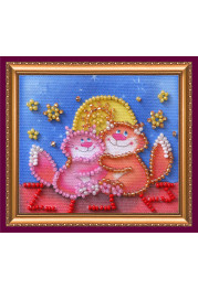 Bead Embroidery Magnet Kit "Roof love"