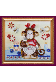 Bead Embroidery Magnet Kit "Little monkey"