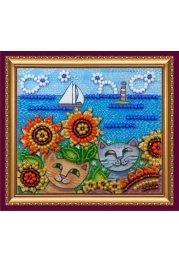 Bead Embroidery Magnet Kit "A holiday romance"
