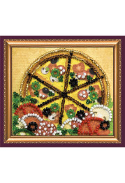 Bead Embroidery Magnet Kit "Pizza"