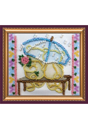 Bead Embroidery Magnet Kit "Umbrella and Flower"