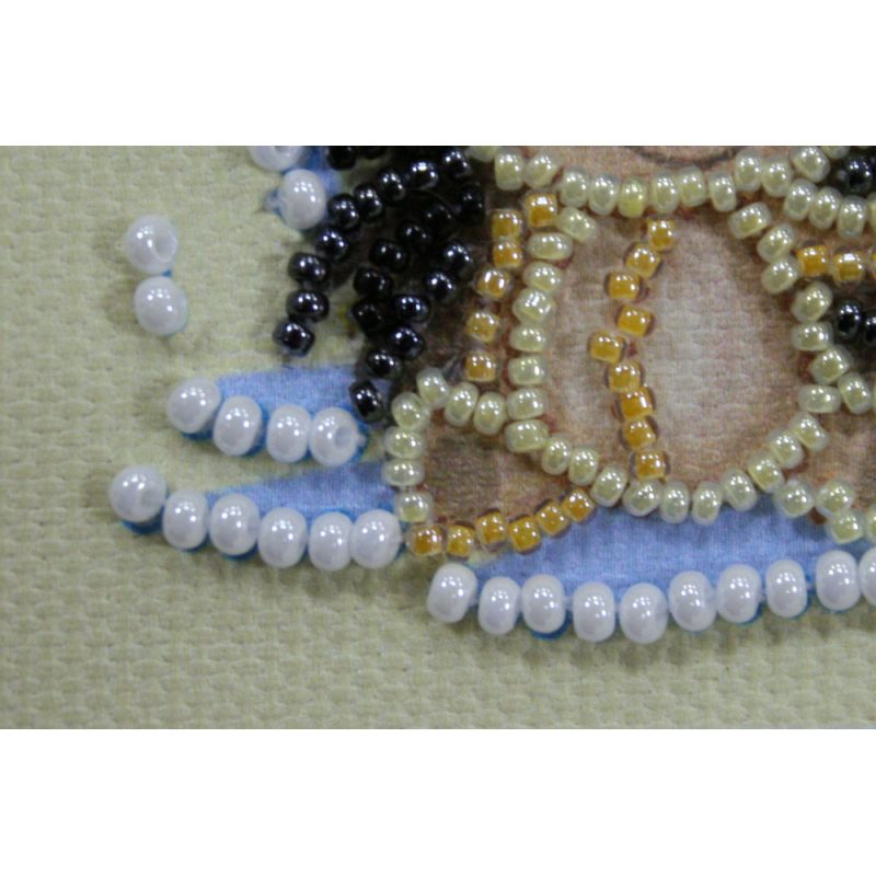Bead Embroidery Magnet Kit "Hedgehogs under an umbrella"