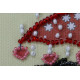 Bead Embroidery Magnet Kit "Hedgehogs under an umbrella"