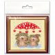 Bead Embroidery Magnet Kit "Hedgehogs under an umbrella"