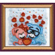 Bead Embroidery Magnet Kit "Hearts (teddy bears)"