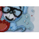 Bead Embroidery Magnet Kit "Hearts (teddy bears)"
