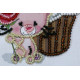 Bead Embroidery Magnet Kit "Cupcake and a rose"