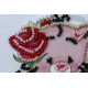 Bead Embroidery Magnet Kit "Cupcake and a rose"