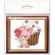 Bead Embroidery Magnet Kit "Cupcake and a rose"
