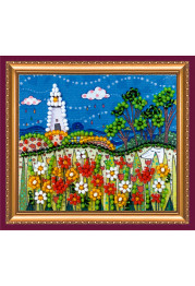 Bead Embroidery Magnet Kit "Flower sea"
