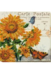 Midi Bead Embroidery Kit on Art Canvas "Sunny mood"