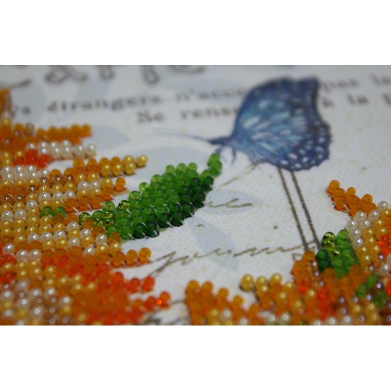 Midi Bead Embroidery Kit on Art Canvas "Sunny mood"