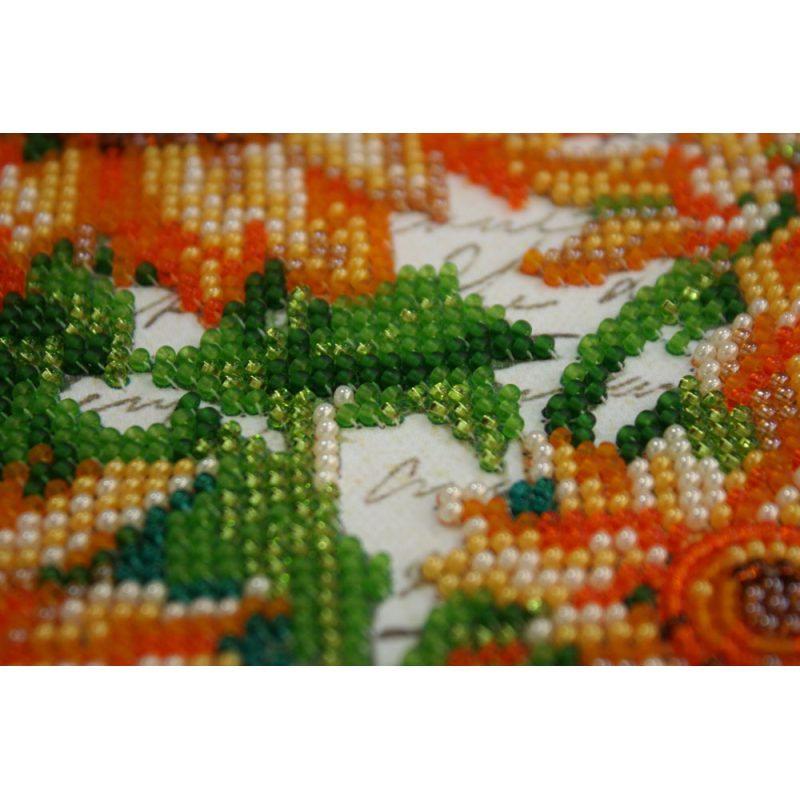 Midi Bead Embroidery Kit on Art Canvas "Sunny mood"