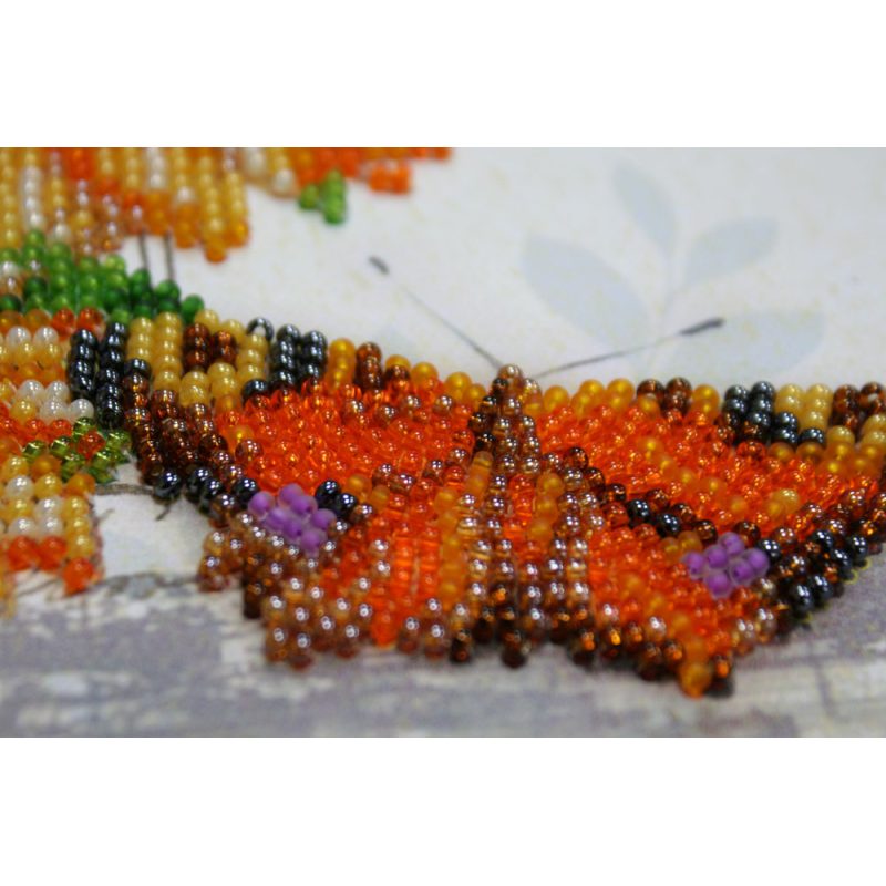 Midi Bead Embroidery Kit on Art Canvas "Sunny mood"