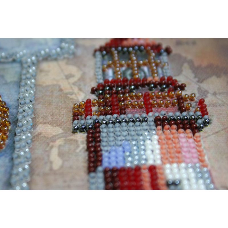 Midi Bead Embroidery Kit on Art Canvas "Seven seas"