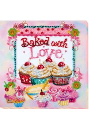 Midi Bead Embroidery Kit on Art Canvas "Baked with love"