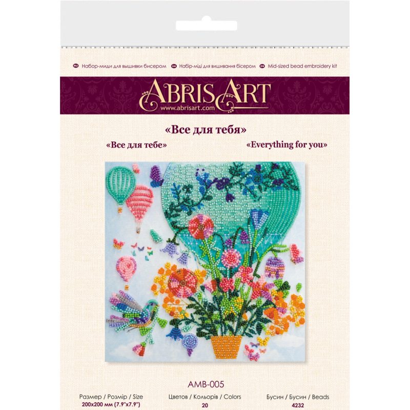 Midi Bead Embroidery Kit on Art Canvas "Everything for you"