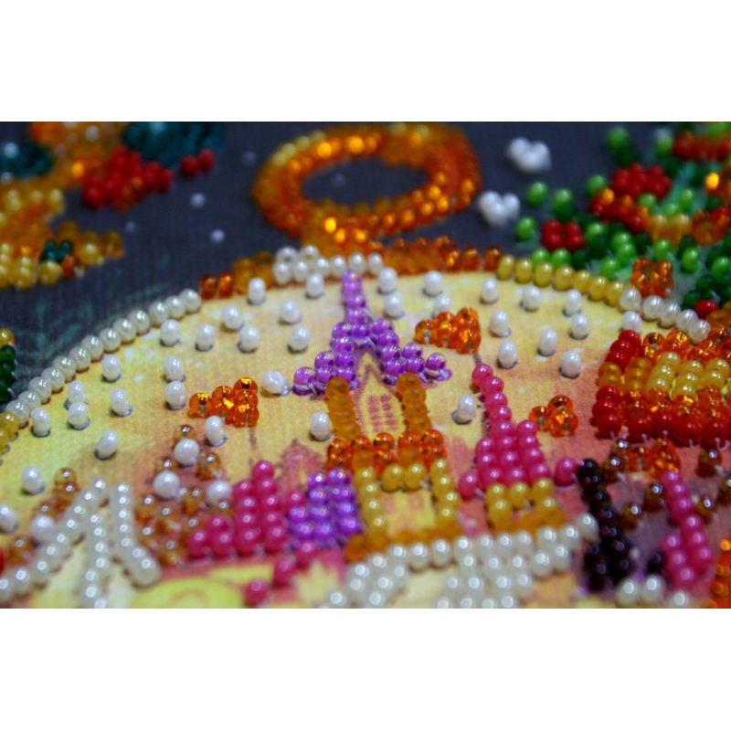 Midi Bead Embroidery Kit on Art Canvas "Tale rises"