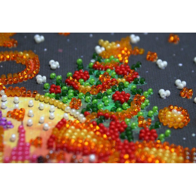 Midi Bead Embroidery Kit on Art Canvas "Tale rises"