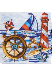 Midi Bead Embroidery Kit on Art Canvas "Attracted distance"