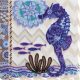 Midi Bead Embroidery Kit on Art Canvas "At the bottom of the sea"