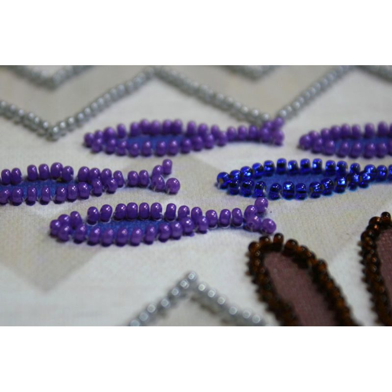 Midi Bead Embroidery Kit on Art Canvas "At the bottom of the sea"