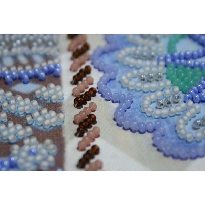 Midi Bead Embroidery Kit on Art Canvas "At the bottom of the sea"