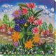 Midi Bead Embroidery Kit on Art Canvas "Earth stars"