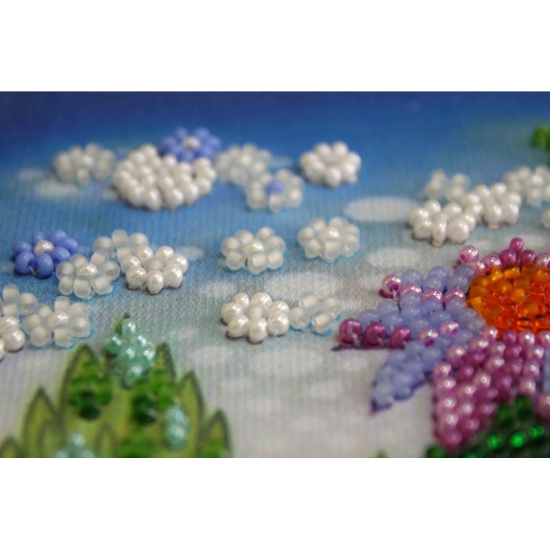 Midi Bead Embroidery Kit on Art Canvas "Earth stars"